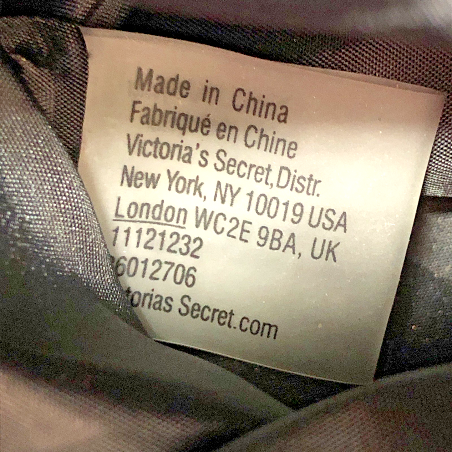 Victoria’s Secret Large Tote Bag Black Silver Heart Logo Handles Shimmery CN