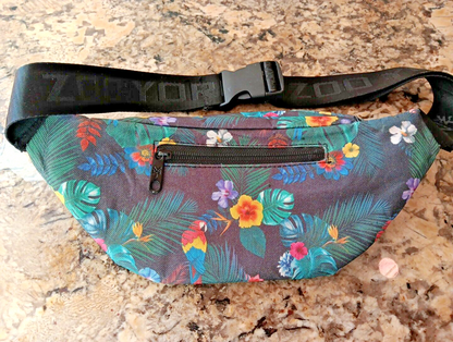 Zoo York Fanny Pack Bag Satchel Hidden Pocket Flowers Men Women Belt Bag CN