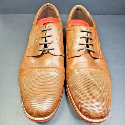 Rockport Cap Toe Derby Mens Dress Shoe Size 9 W Tan Brown Career Business India