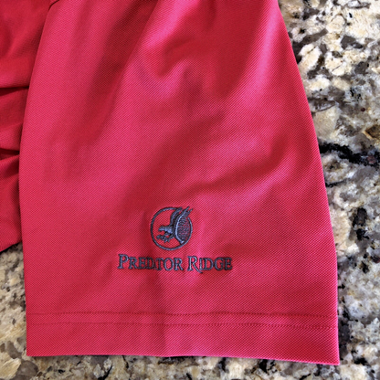 Size M Adidas Mens Golf Shirt Climacool Pink W/ Predator Ridge Embroidery VN