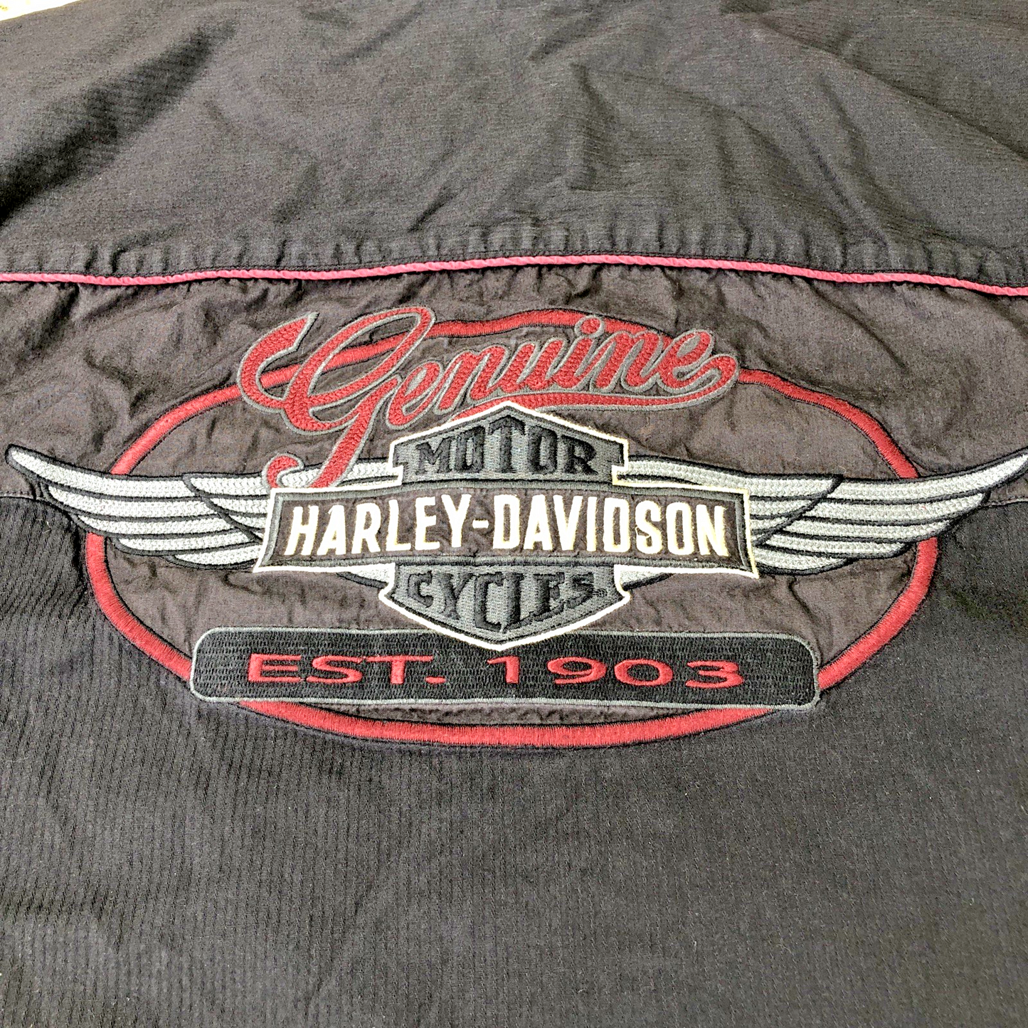 Size XL Harley-Davidson Men’s Button Down Short Sleeve Collared Shirt Logo CN