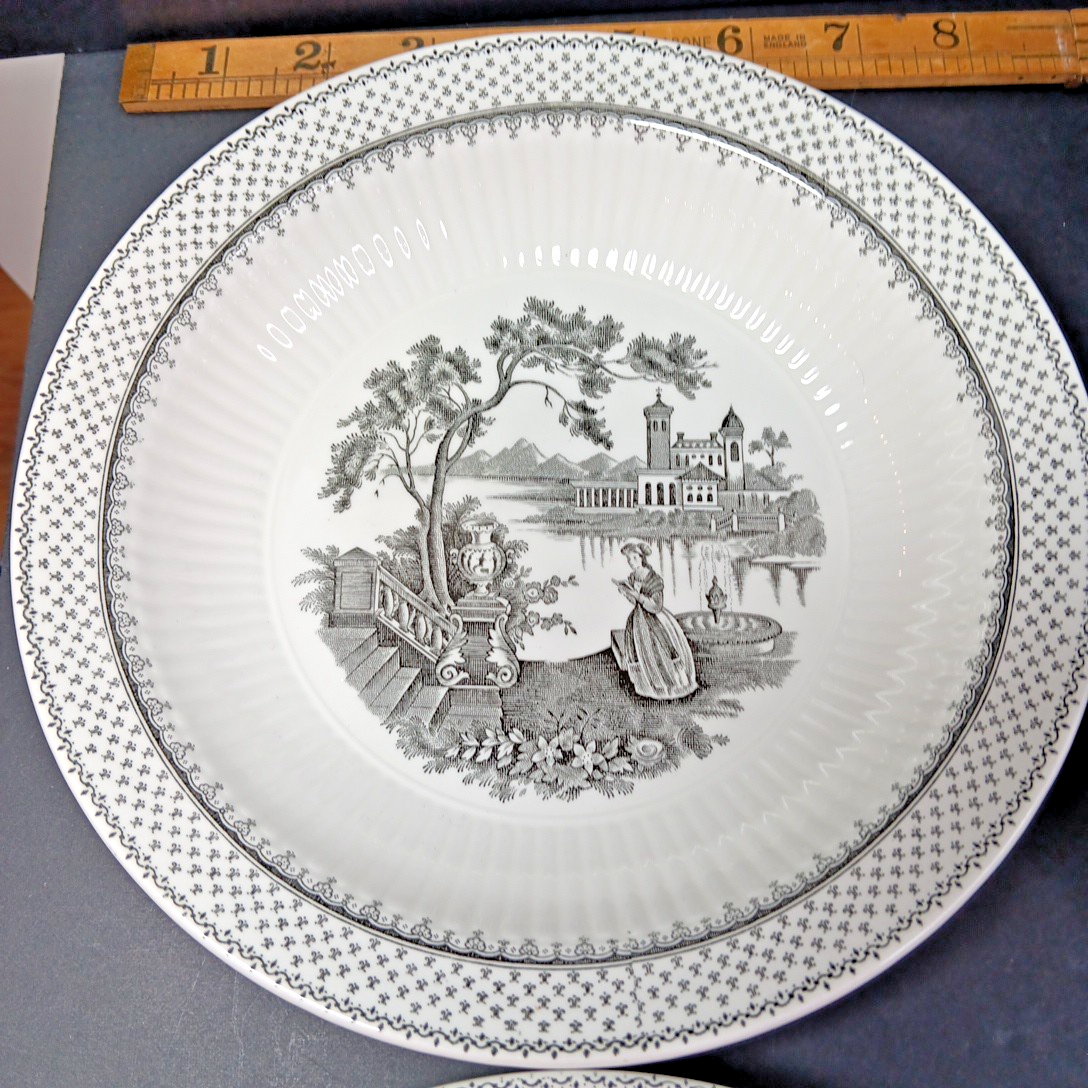 Minuet Real English Ironstone Wm Adams & Sons Micratex 8" Bowls UK Set of 7