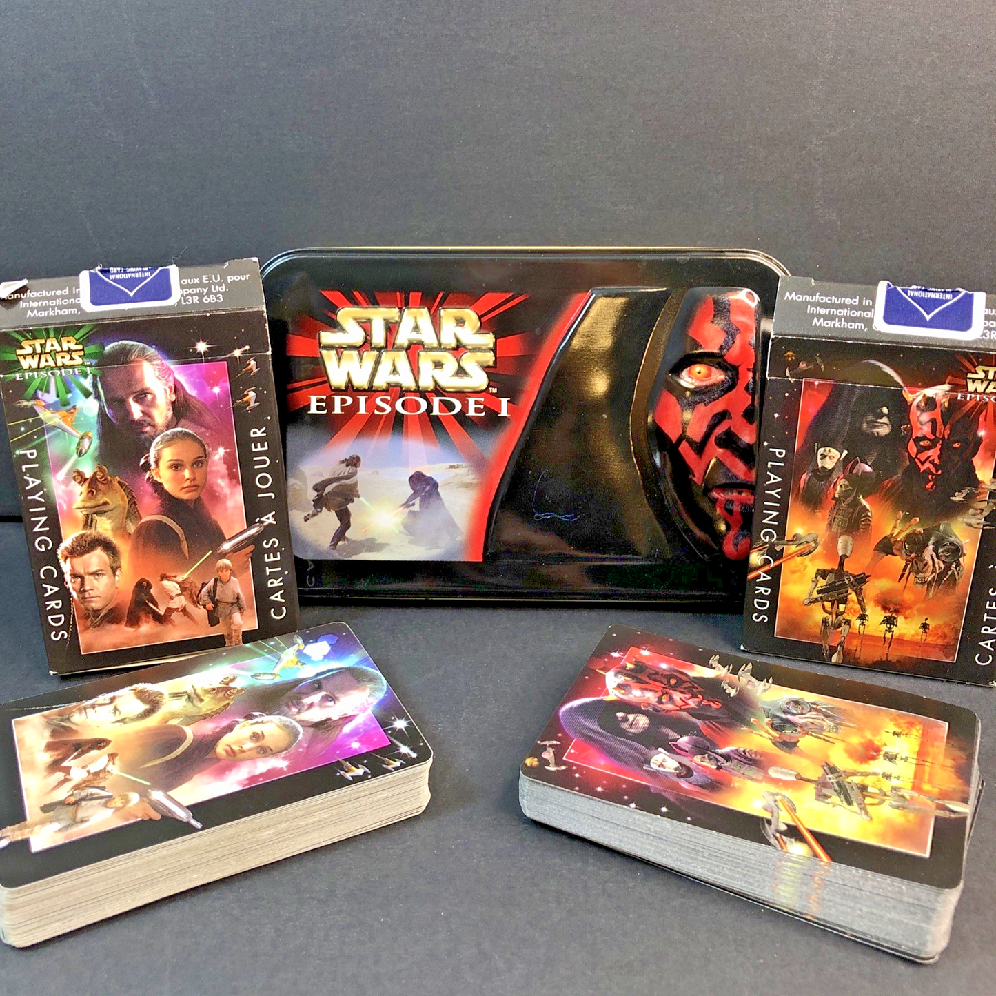 Star Wars Episode 1 Limited Edition Collector Tin & 2 Decks Of Playing Cards USA