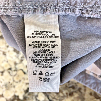 Size 12 X 13 DNKY JEANS Womens Shorts Cargo Pocket Grey Roll Up Hem Grey BD