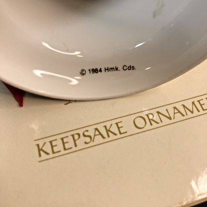 Ceramic Bell “Mom And Dad” Christmas Ornament Dated 1984 Keepsake Hallmark TW