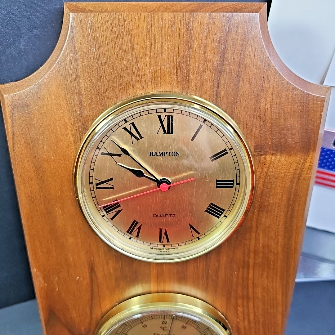 Hampton Weather Station - Clock Thermometer Hygro Made In FRANCE New Battery