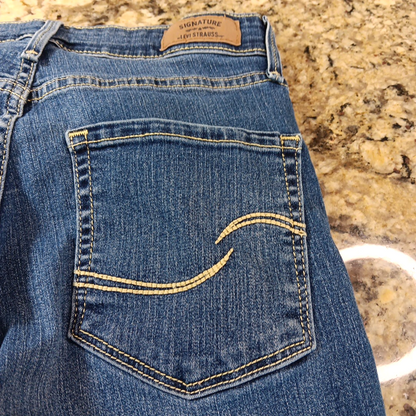 Size 27 X 28 Levi Strauss Signature Modern Skinny Womens Blue Jeans Good Cond PK