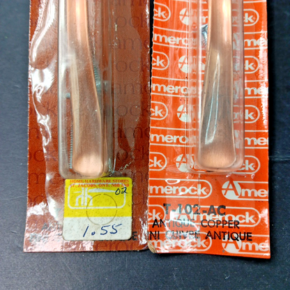 Amerock T-102-AC Antique Copper Drawer Pulls 3" Centre, 4 3/4" Read 2pcs