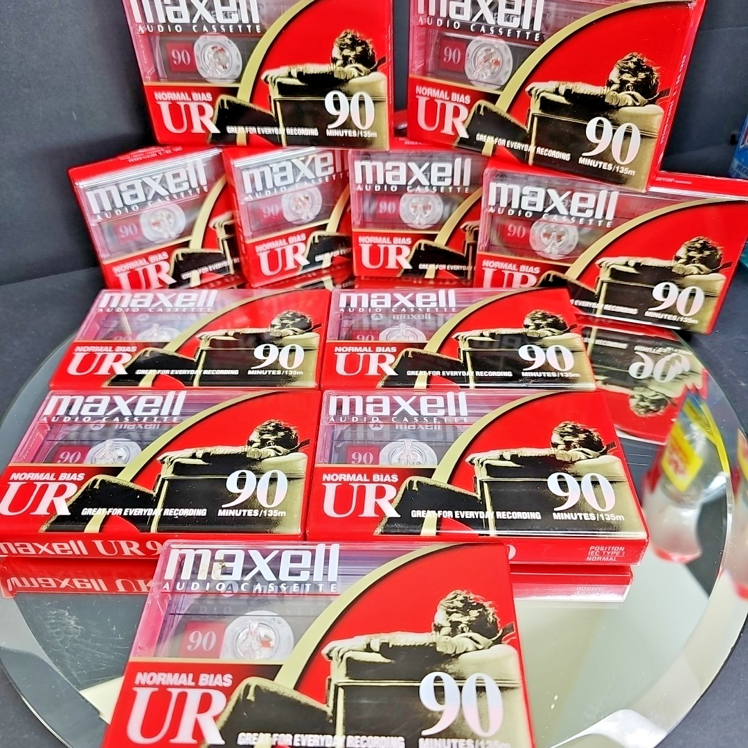 Maxell UR-90 Normal-Bias Cassette Tapes (108510) 11 Unopened, SEALED