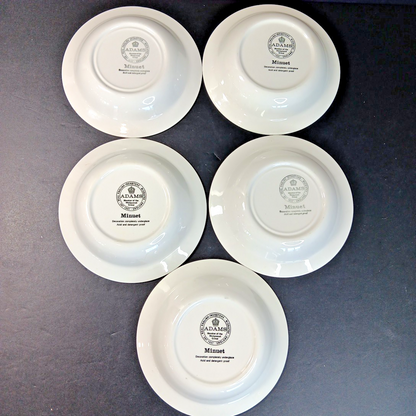 5 X Minuet Real English Ironstone Micratex Adams & Sons Wedgwood 5.25in Bowls UK