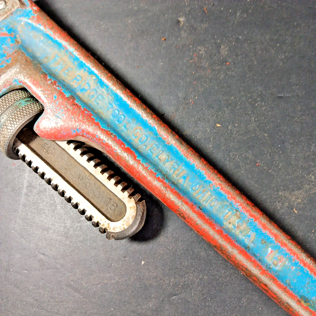 Rigid Pipe Wrench 18" In Working Condition Heavy Duty USA