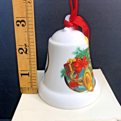 Ceramic Bell “Mom And Dad” Christmas Ornament Dated 1984 Keepsake Hallmark TW