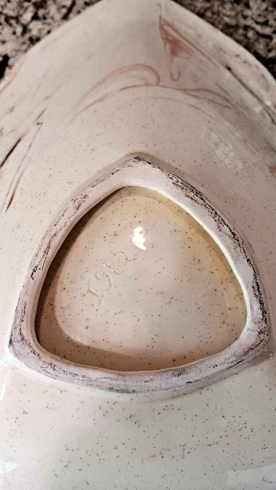 1982 Vintage Handmade Fruit Plate Bowl In Unique Design Excellent Condition  X