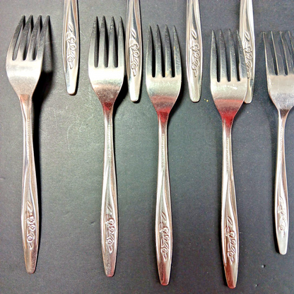 14x Rogers & Bro Radiant Rose RG36 Cutlery Knive Spoon Fork Stainless Canada