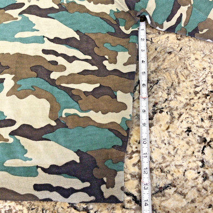 Size XS J. Crew WOOL CAMO Womens Sweater 100% Merino Light Weight Crew Neck CN