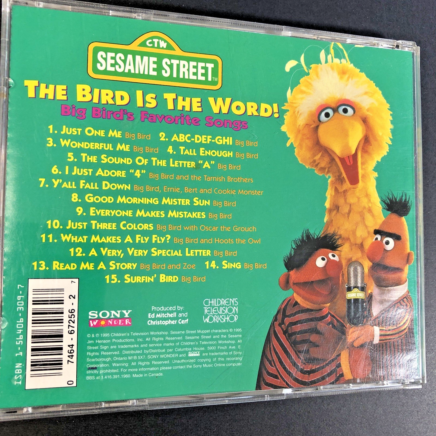 Sesame Street The Bird Is The Word! Big Bird’s Favourite Songs CD 1995 CA