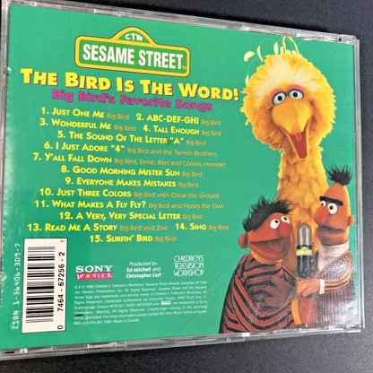 Sesame Street The Bird Is The Word! Big Bird’s Favourite Songs CD 1995 CA