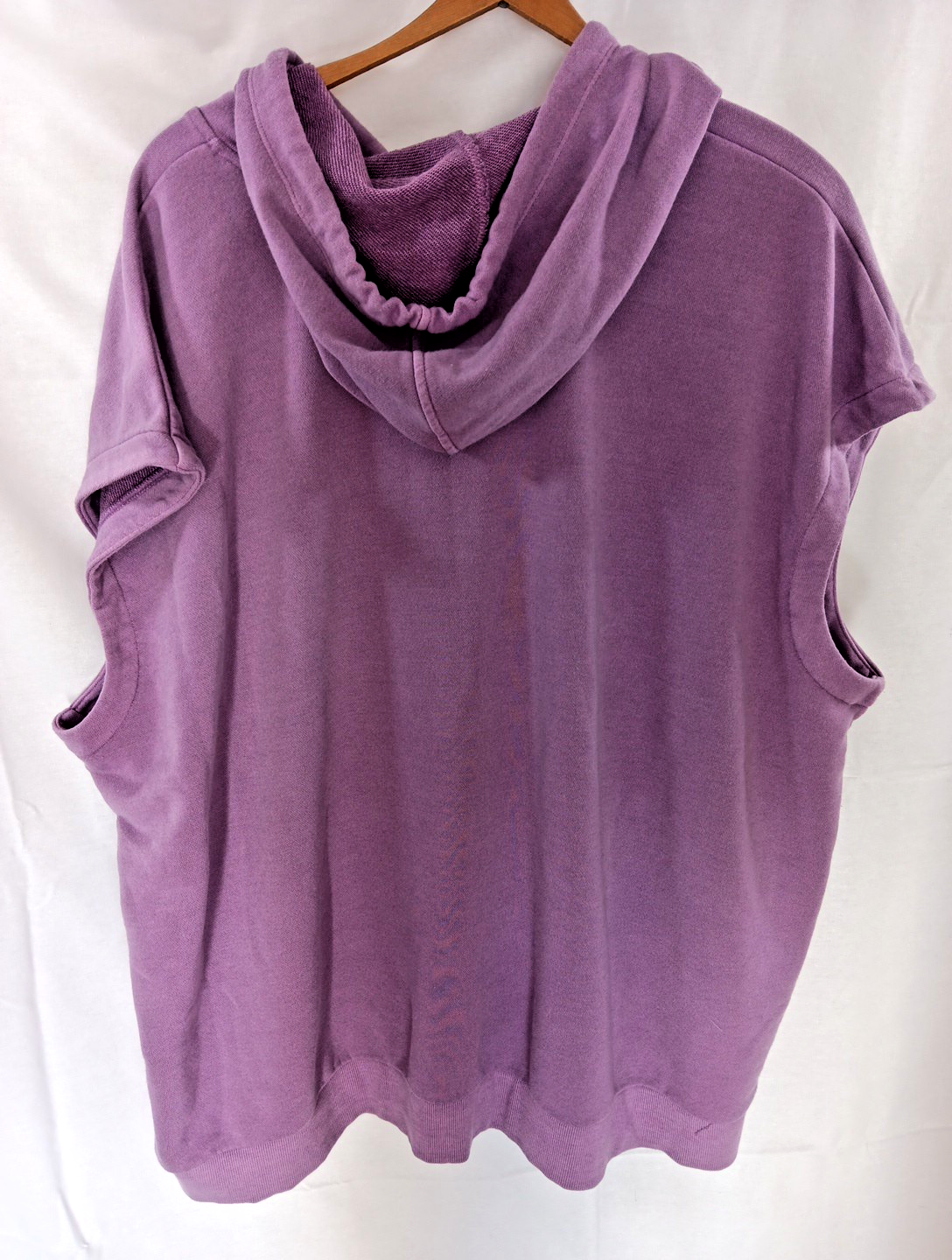4x Plus Size Womens Sleeveless Hoodie Purple Active Zone Plus Size Very Good KH