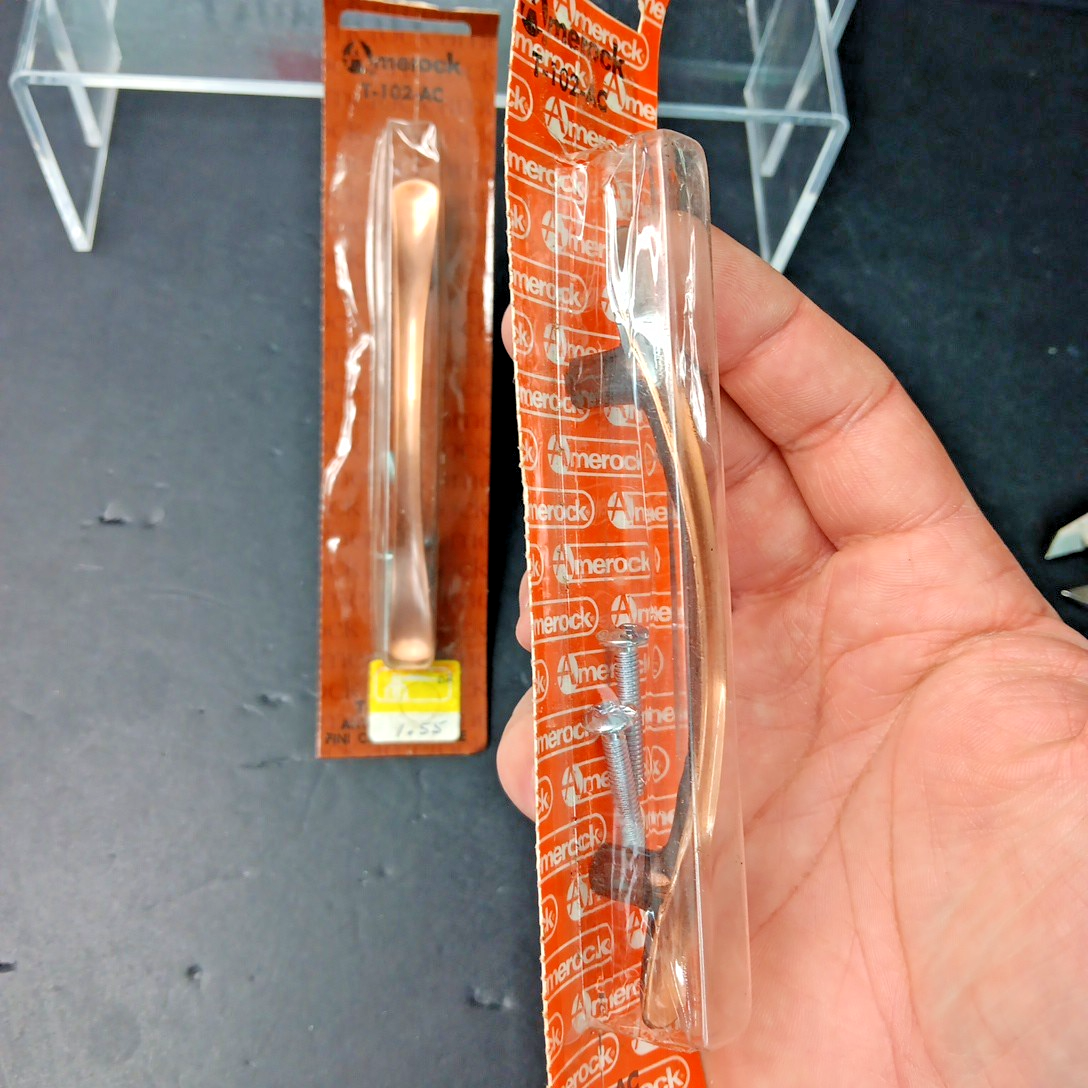 Amerock T-102-AC Antique Copper Drawer Pulls 3" Centre, 4 3/4" Read 2pcs