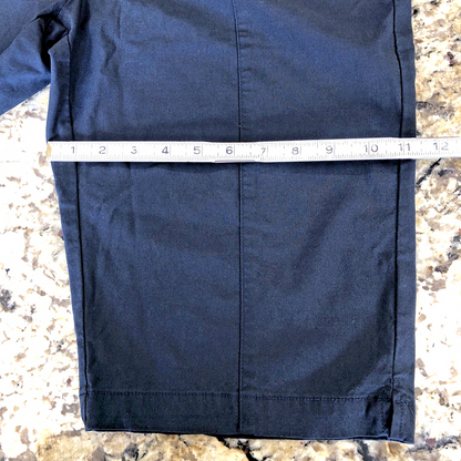 Size 12 X 13 Simon Chang Womens Shorts Black Stretch Casual Below Knee CN