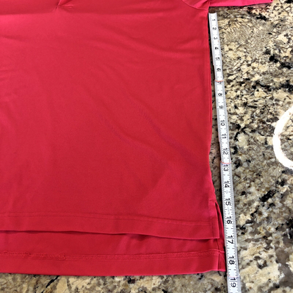 Size M Adidas Mens Golf Shirt Climacool Pink W/ Predator Ridge Embroidery VN