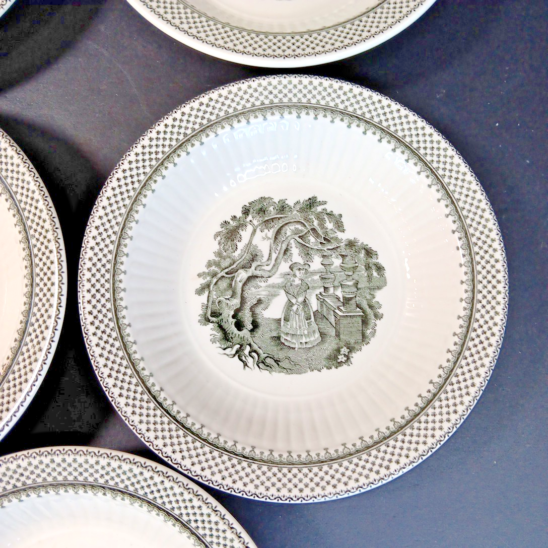 5 X Minuet Real English Ironstone Micratex Adams & Sons Wedgwood 5.25in Bowls UK