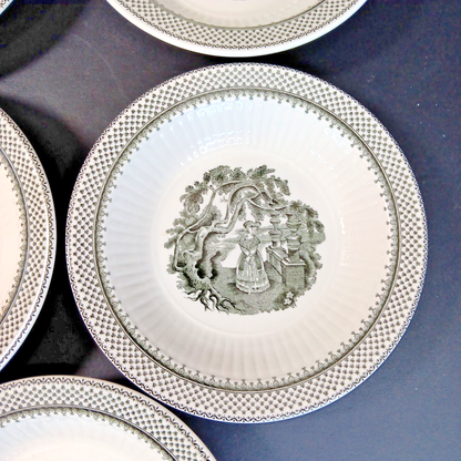 5 X Minuet Real English Ironstone Micratex Adams & Sons Wedgwood 5.25in Bowls UK