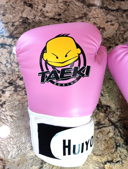 Boxing Gloves Punch Mitts MMA Gloves PU Cartoon Sparring Ages 2-10 4oz HUIYONG