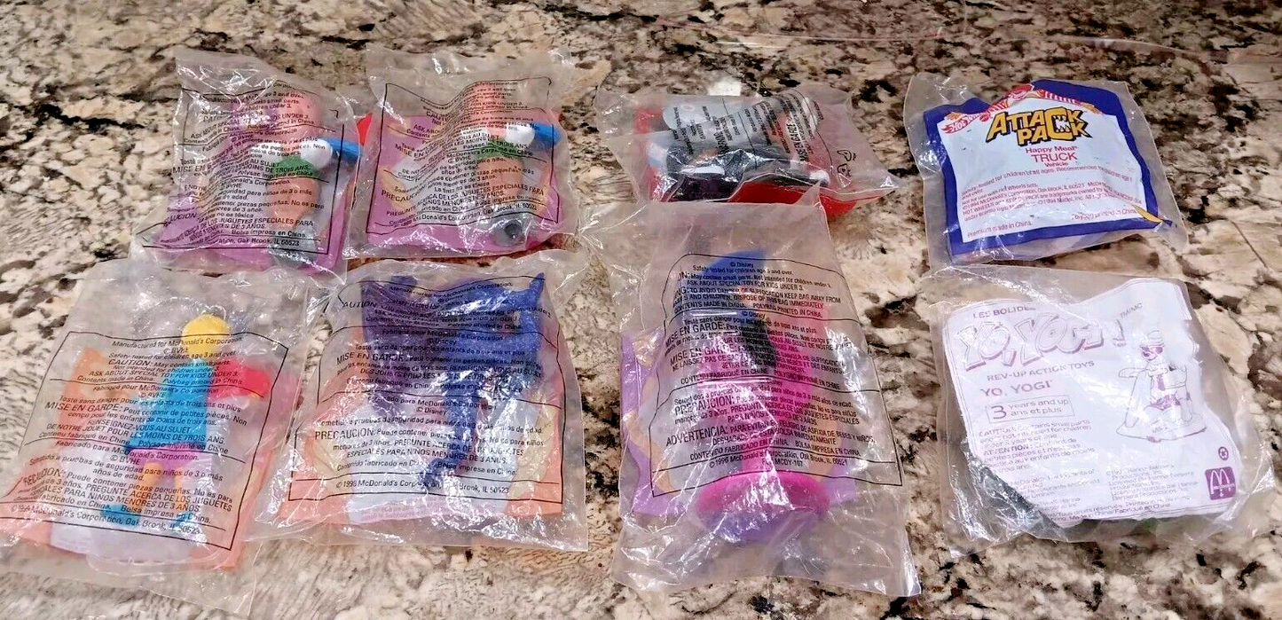 McDonald's Happy Meal Toys Yo, Yogi, Doug, Animal Kingdom 1991 - 2019 8pcs