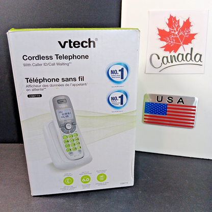 VTech CS6114 DECT 6.0 Cordless Phone - White - New Open Box CN