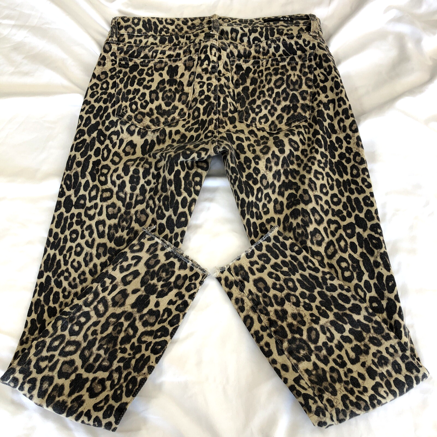 Size 2 X 26 KUT From The Kloth Womens Jeans Donna Ankle Skinny Leopard Print CN