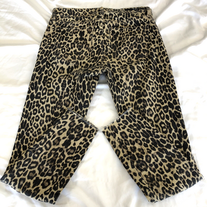 Size 2 X 26 KUT From The Kloth Womens Jeans Donna Ankle Skinny Leopard Print CN