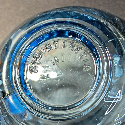 KIG Indonesia Blue Glass Cups Rare 3pcs
