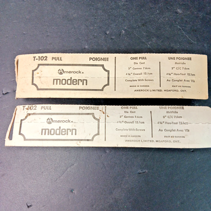 Amerock T-102-AC Antique Copper Drawer Pulls 3" Centre, 4 3/4" Read 2pcs