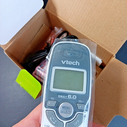 VTech CS6114 DECT 6.0 Cordless Phone - White - New Open Box CN