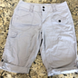 Size 12 X 13 DNKY JEANS Womens Shorts Cargo Pocket Grey Roll Up Hem Grey BD