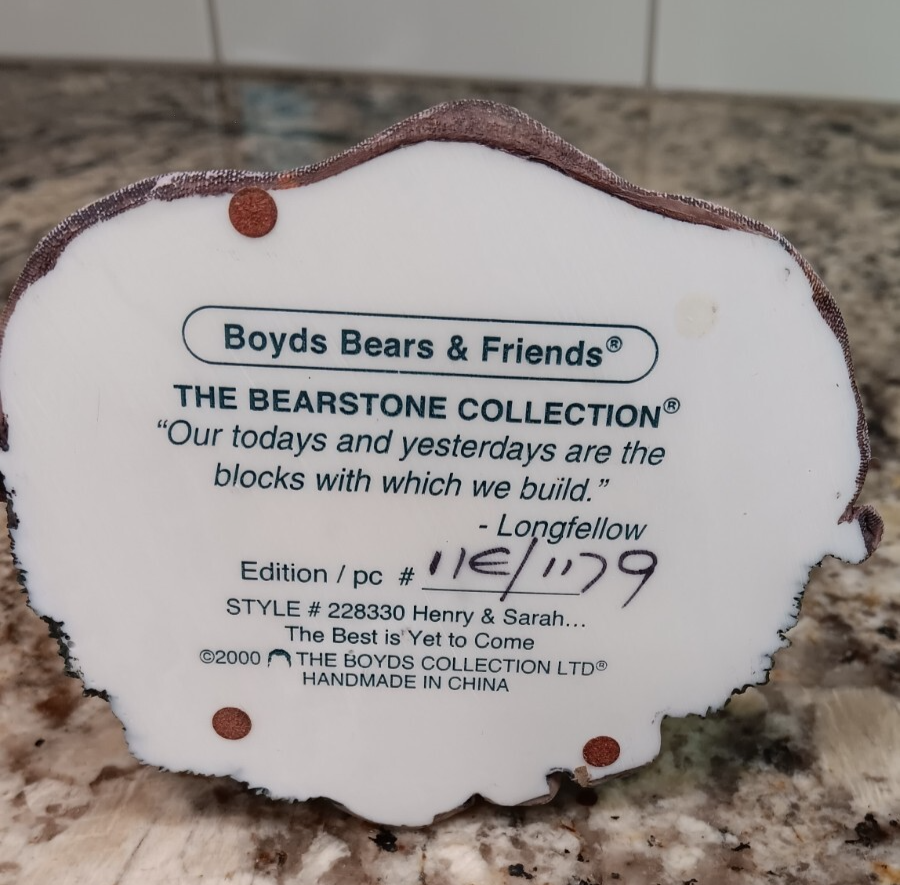 Boyds Bears "Henry Sarah the Best is Yet to Come" #228330 Love Engagement Gift