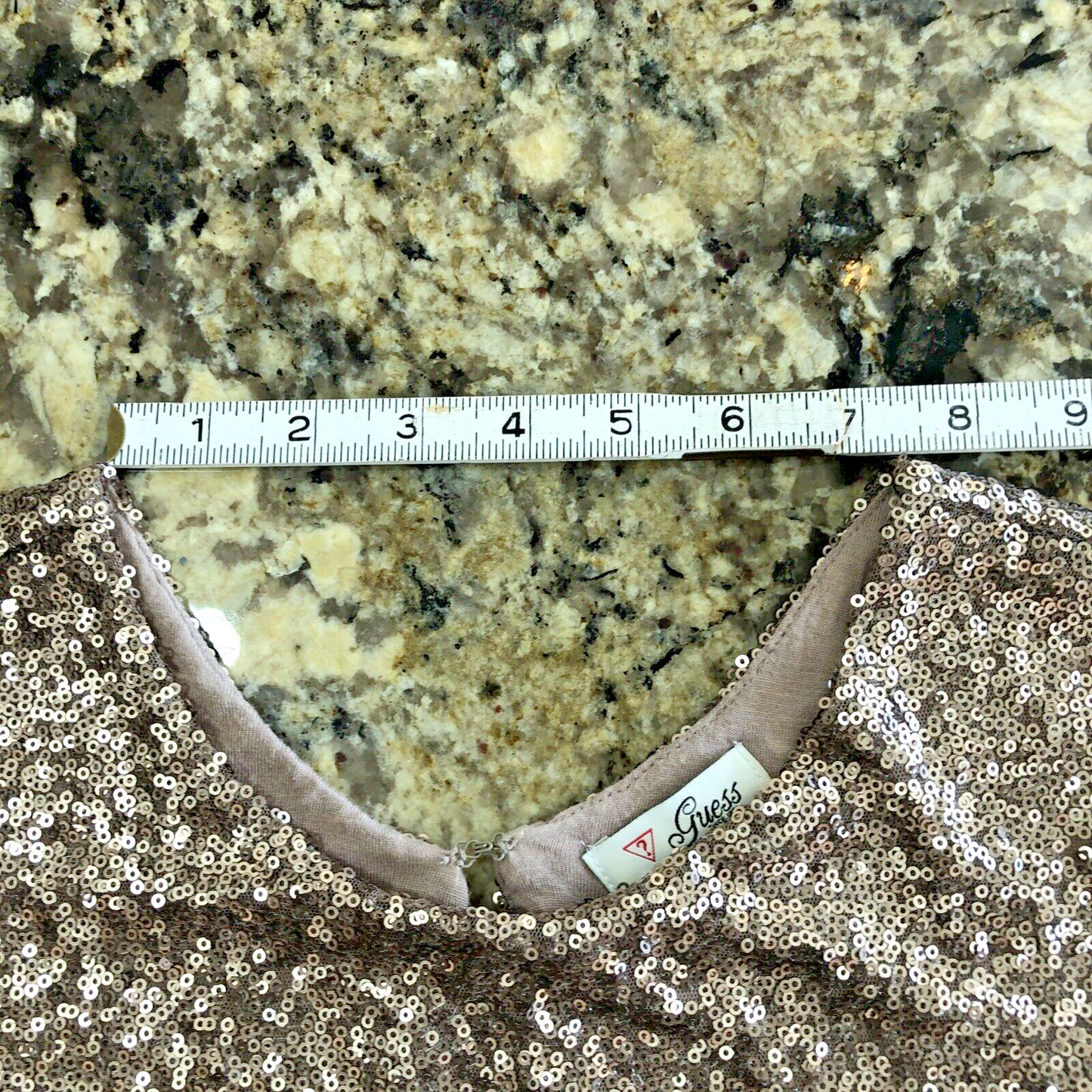 Size M Guess Sequin Dress Womens Sleeveless Above Knee Cocktail Glam Prom CN