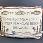 Tapestry Couch Pillow The Joy Marie Collection Fishing Water Heaven MADE IN USA