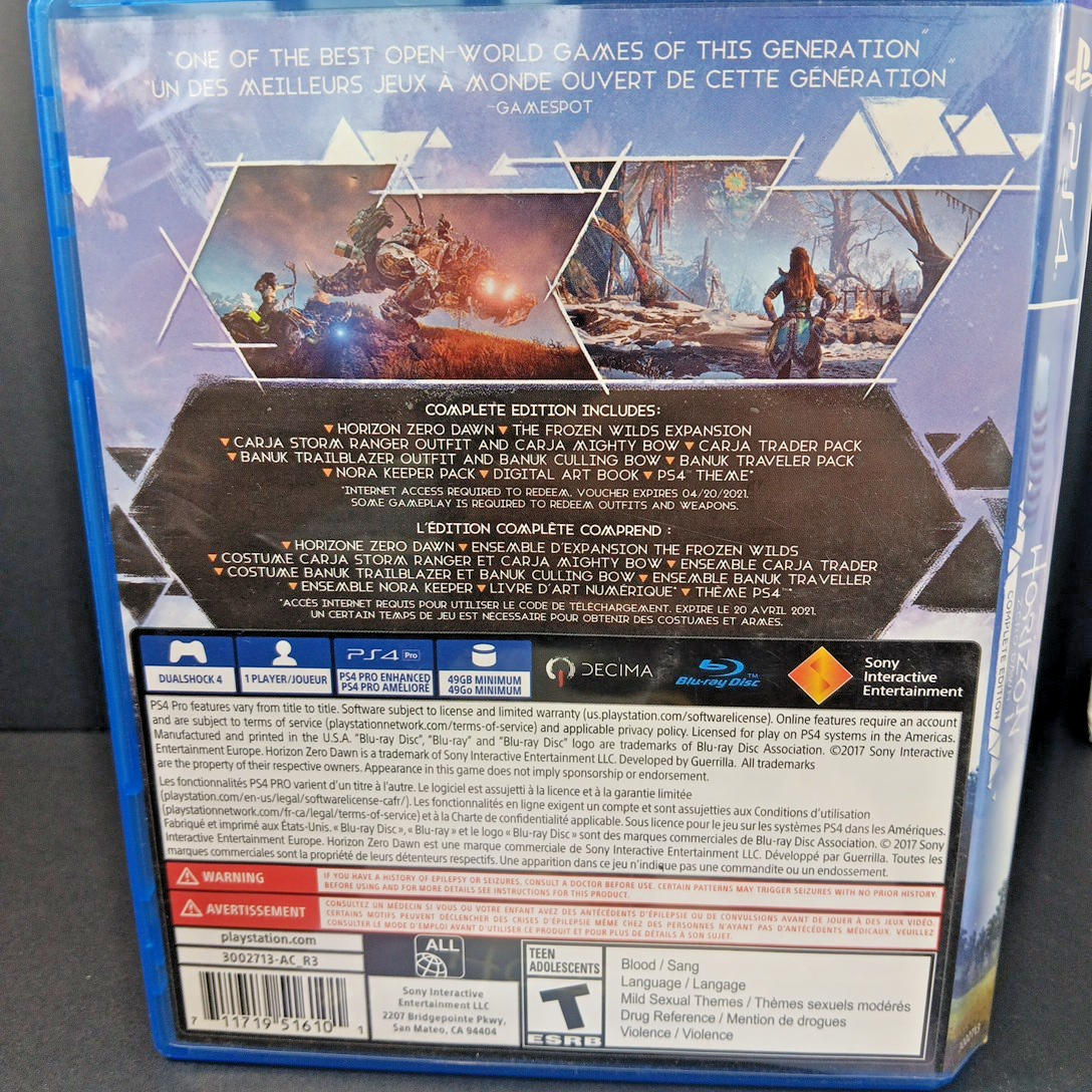 Horizon Zero Dawn Complete Edition (Sony PlayStation 4 PS4) Made In USA