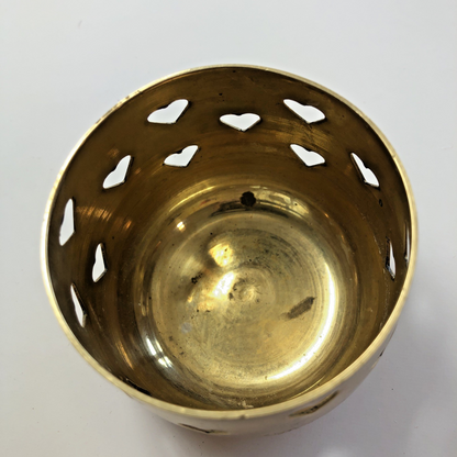 Brass Candle Holder Tea light Hearts Unpolished Liards Ltd. India