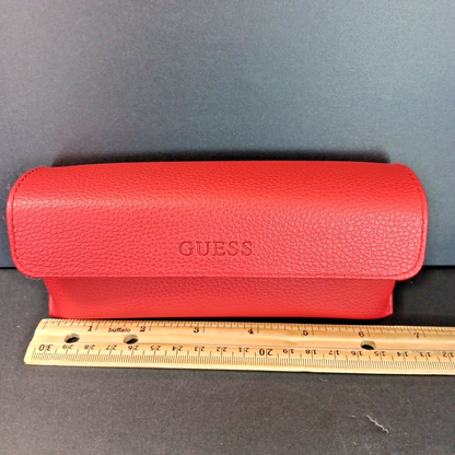GUESS Red Case for Eyeglasses Sunglasses Faux Leather New Authentic