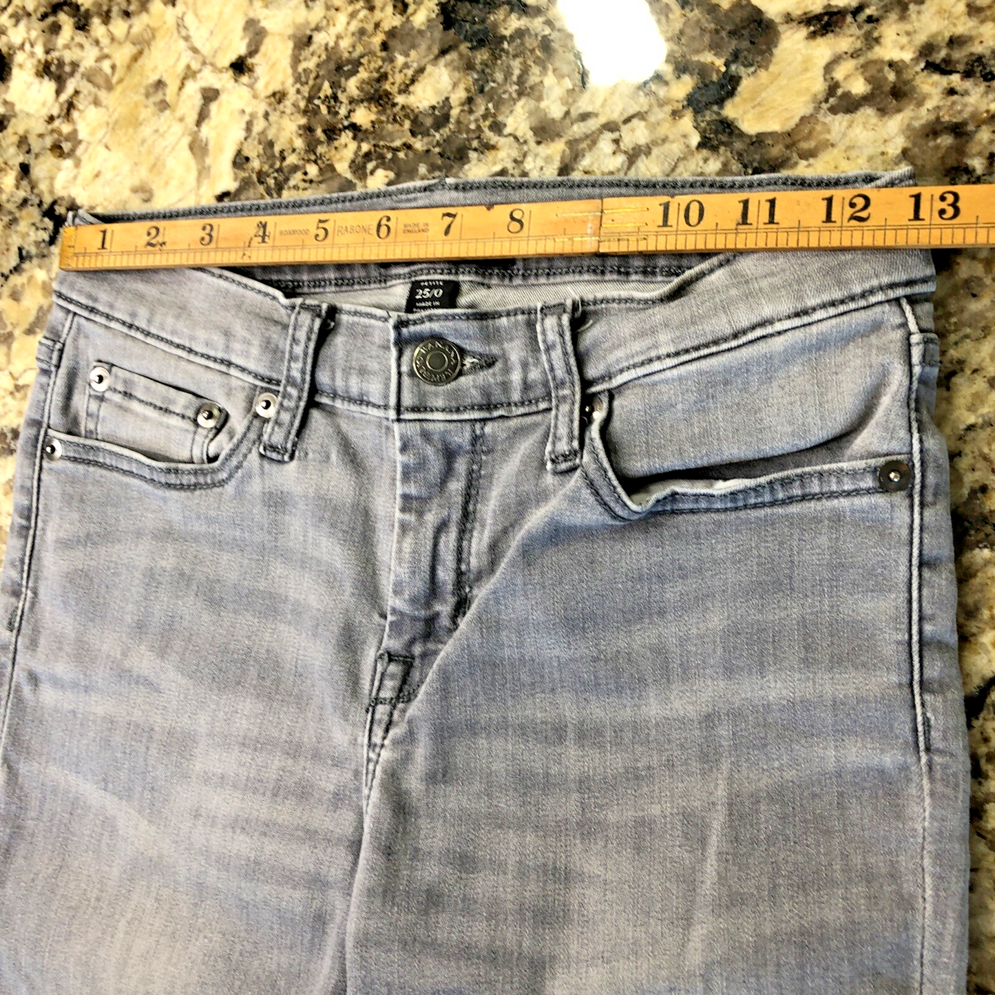 Size 25/0 Banana Republic High Rise Skinny Women Stretchy Jeans Distressed PK