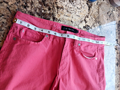 Size 8 Calvin Klein Skinny Crop Pink Jeans Casual Stretch Cotton Denim EPOC VN