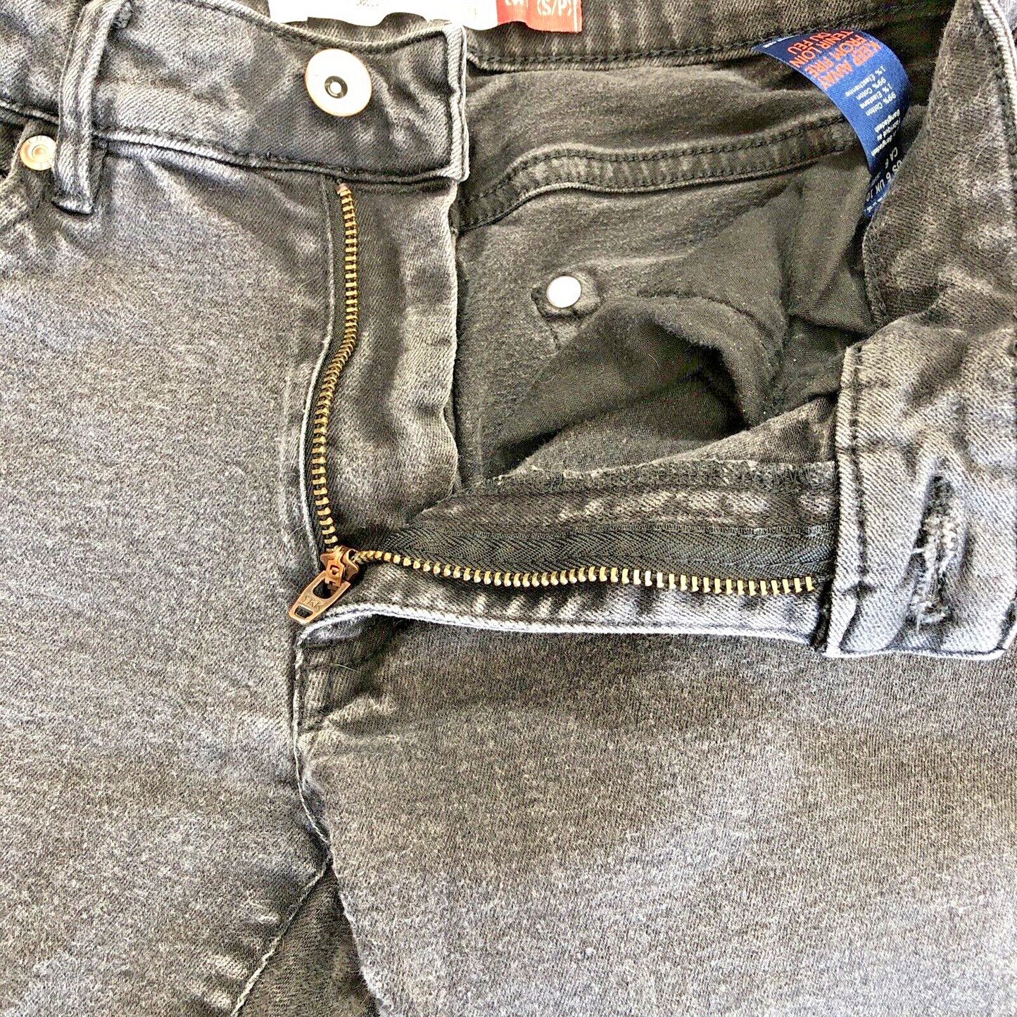 Size 6 X 27.5 Cherokee Womens Jeans Skinny Stretchy Black BD