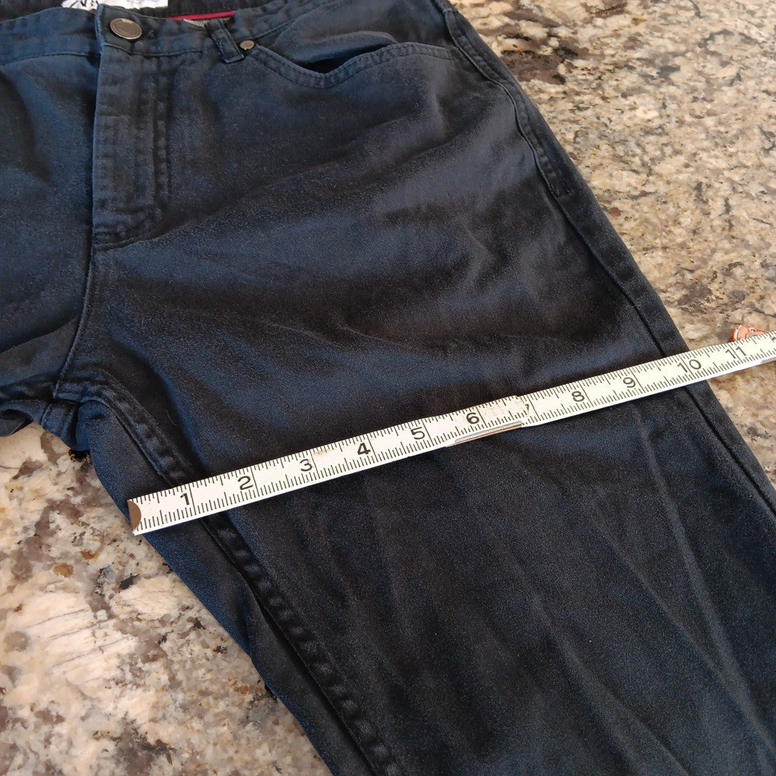 Size 32 X 31  Zara Black Skinny Mid Rise Jeans Women's Made In Turkey