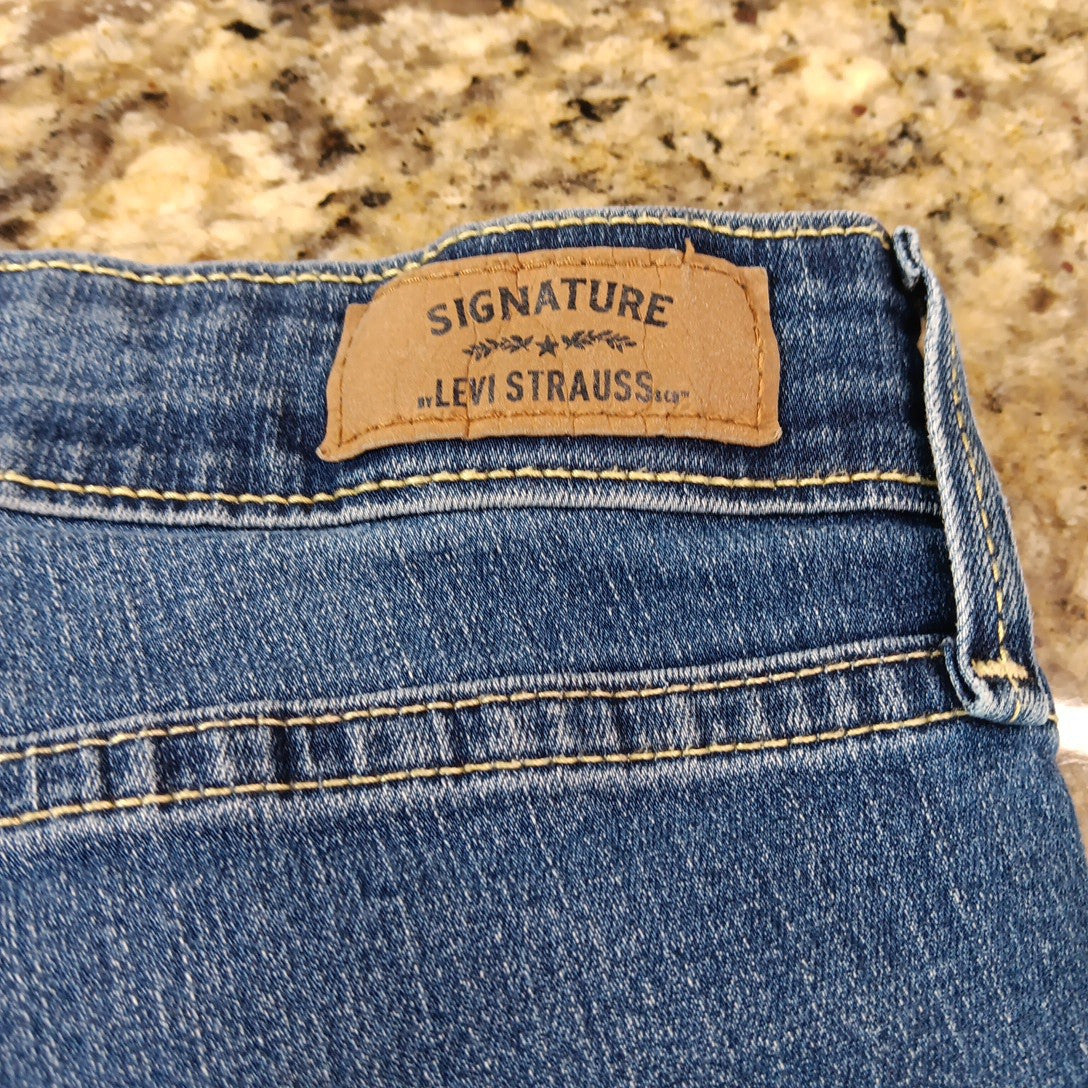 Size 27 X 28 Levi Strauss Signature Modern Skinny Womens Blue Jeans Good Cond PK