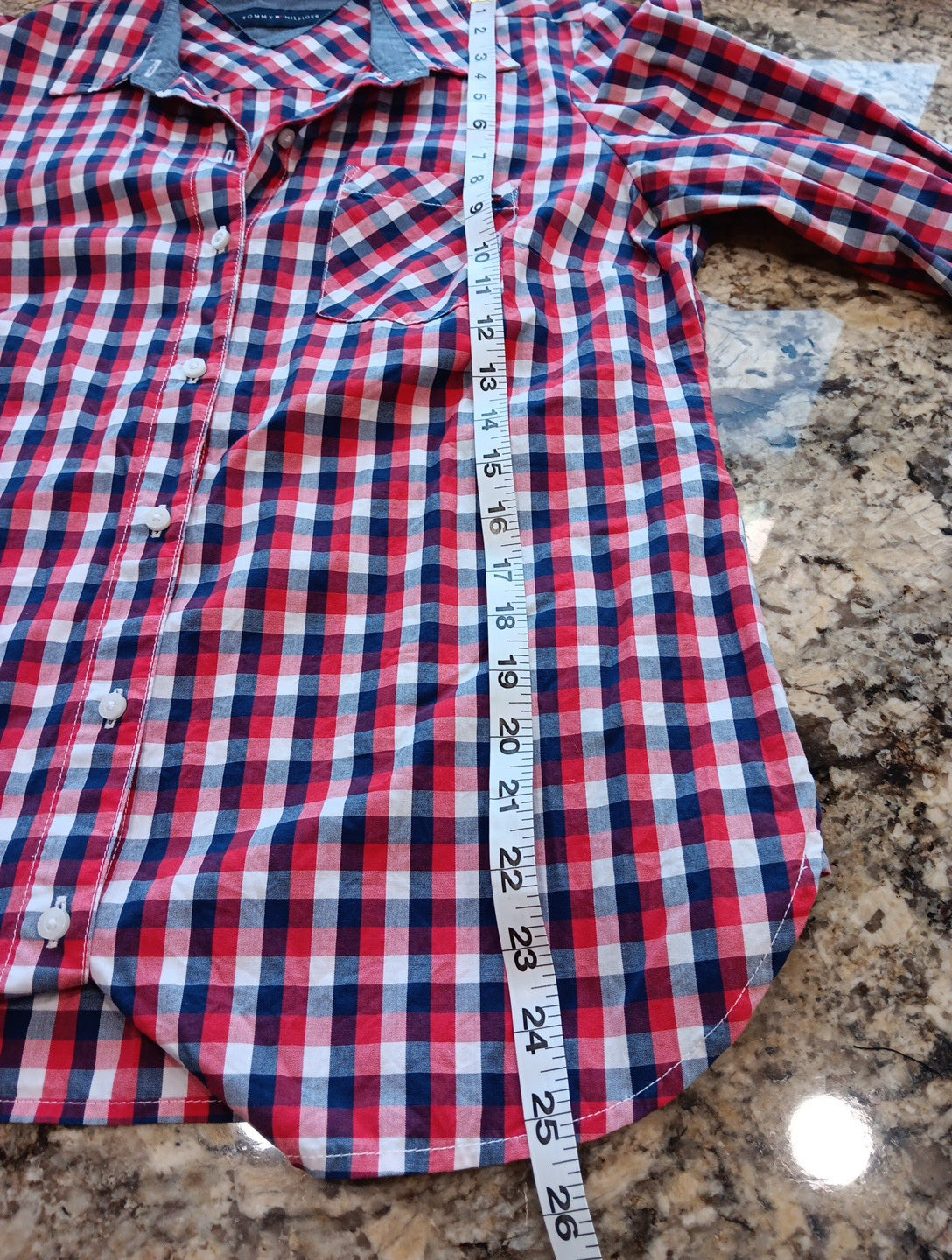 Large Tommy Hilfiger Womens Button Down Long Sleeves Check Shirt Very Good X