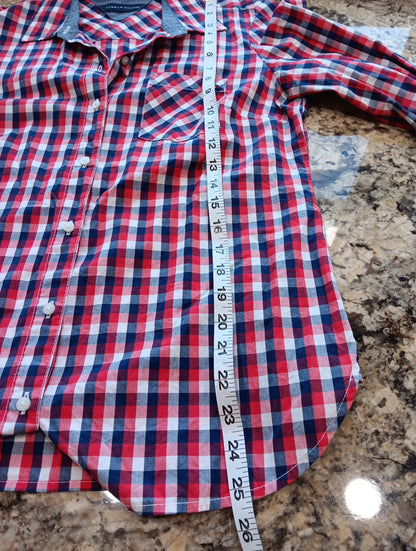 Large Tommy Hilfiger Womens Button Down Long Sleeves Check Shirt Very Good X
