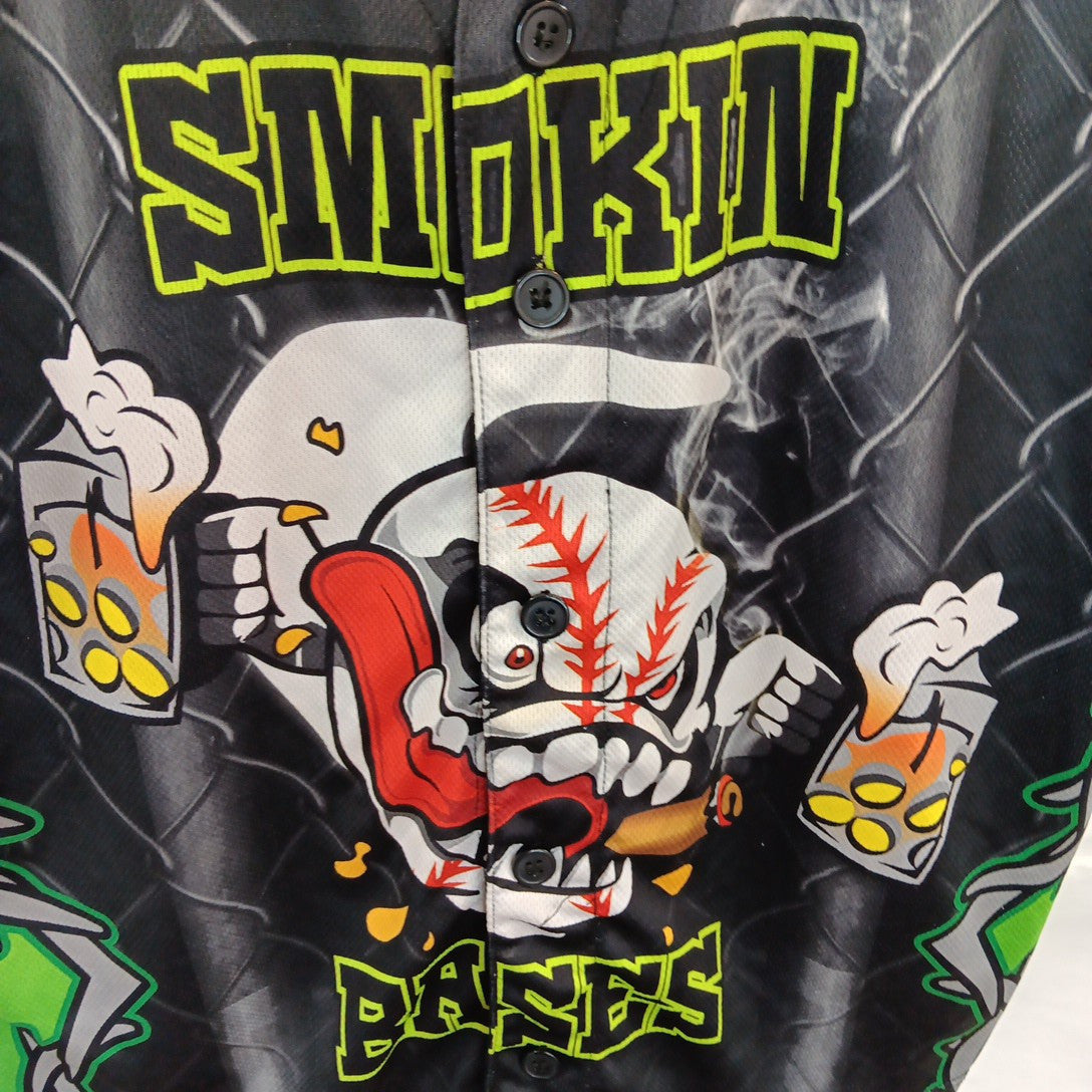 Small Mens Jersey Sleeveless Shirt Smokin Basses Custom Jersey Shirt CA